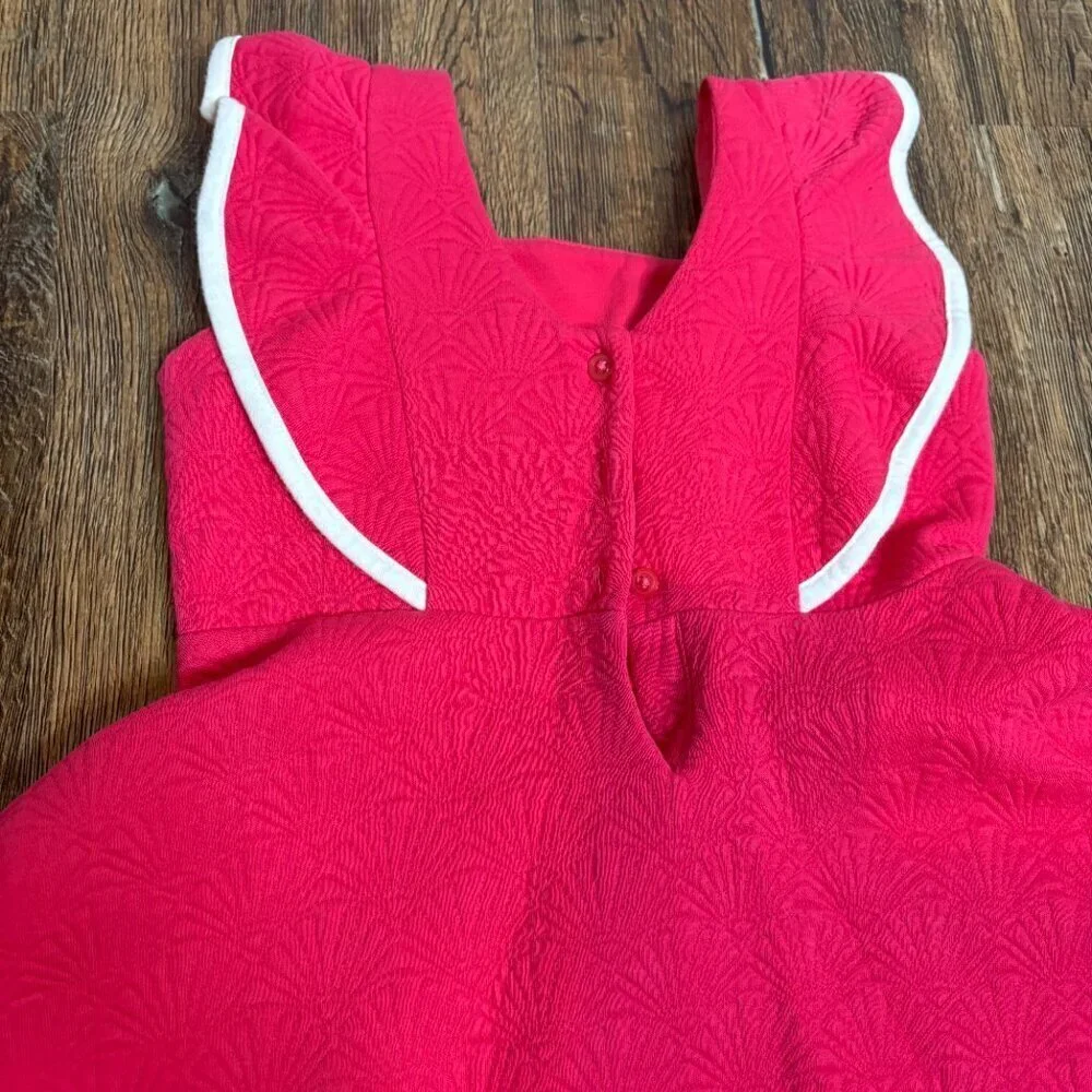 Janie and Jack hot pink jacquard ruffle dress